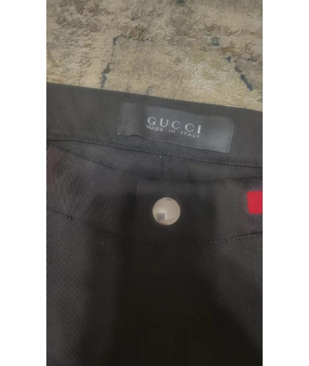 GUCCI Черные хлопковые шорты, фото 3