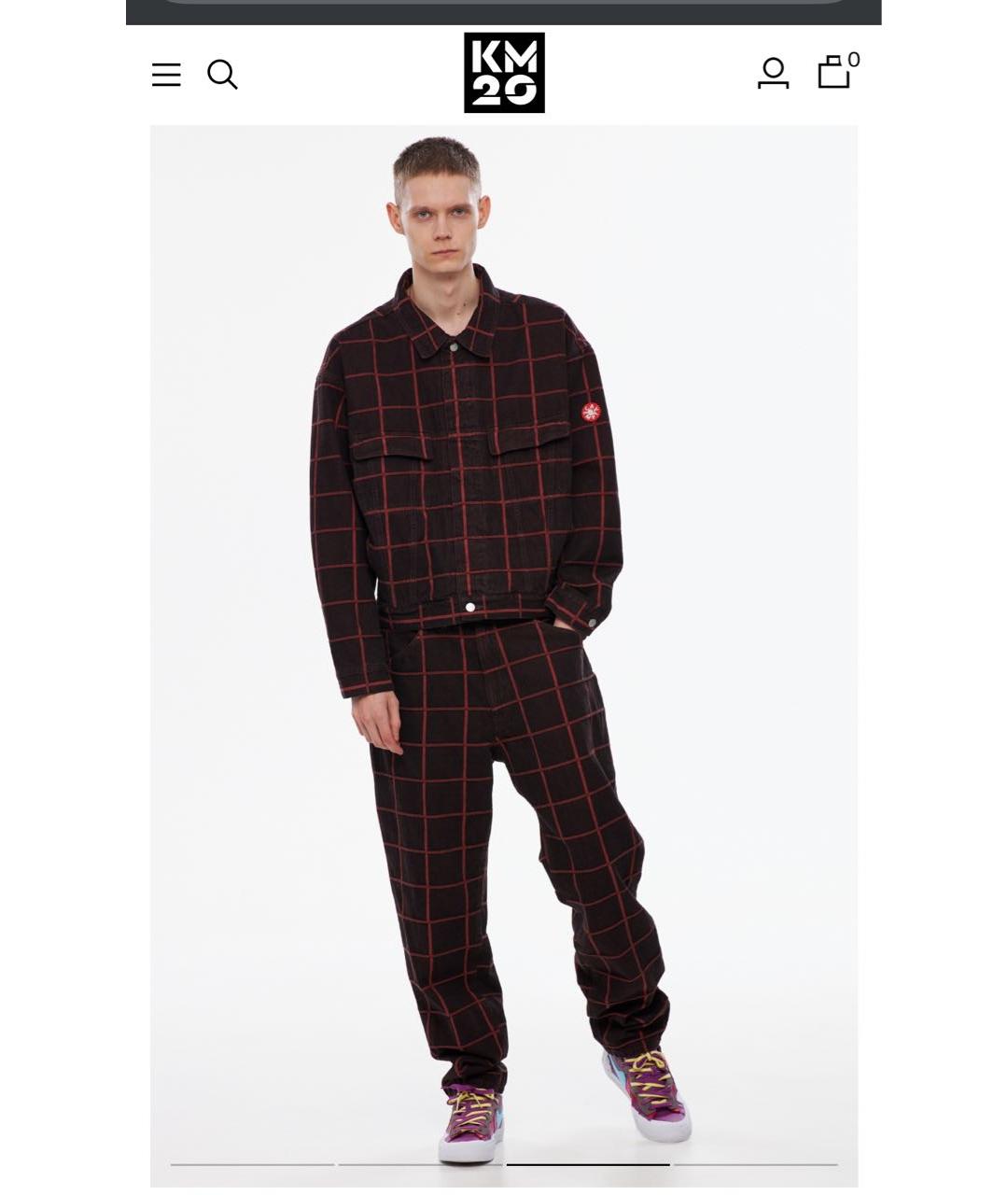 CAV EMPT Коричневые хлопковые прямые джинсы, фото 7