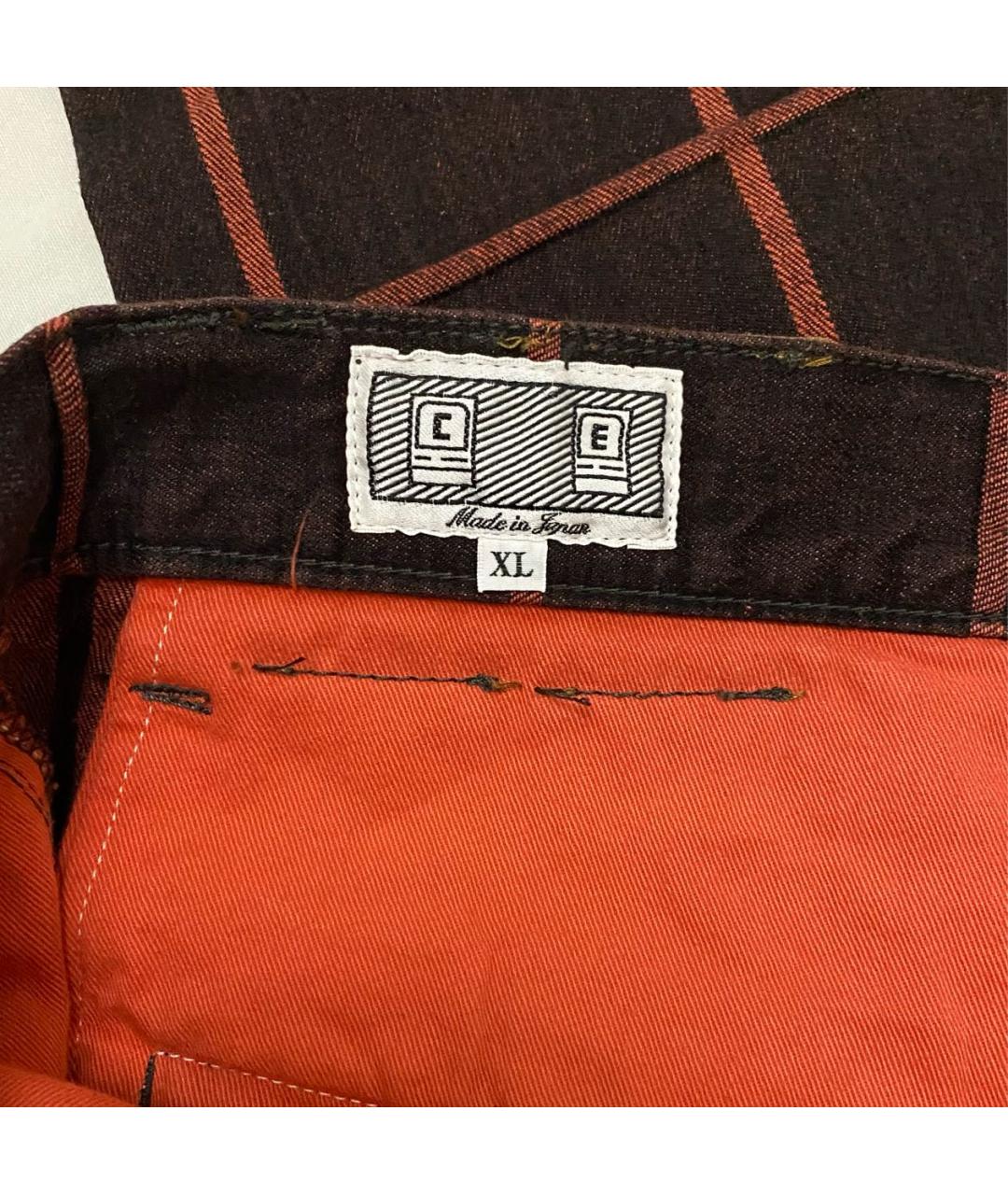 CAV EMPT Коричневые хлопковые прямые джинсы, фото 4