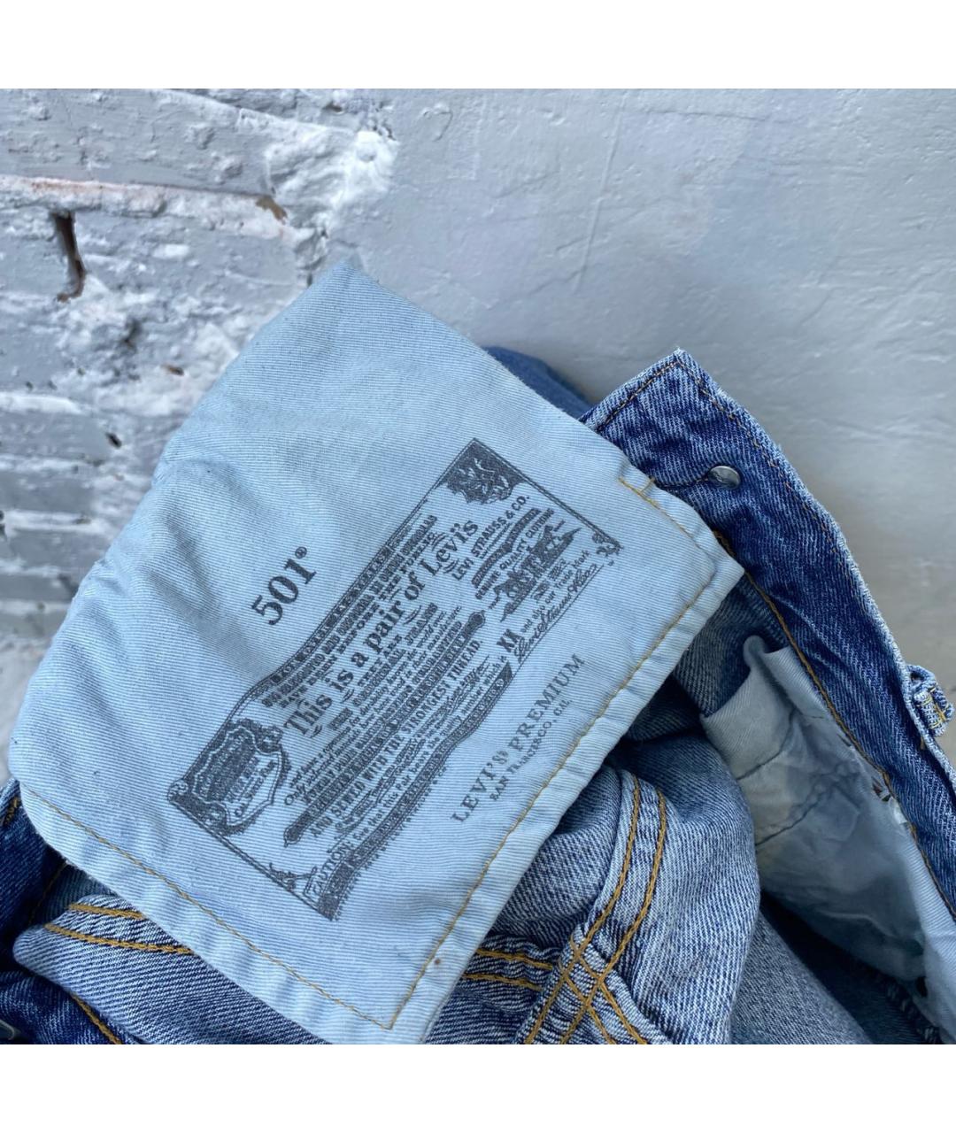 LEVI'S Синие хлопковые прямые джинсы, фото 8