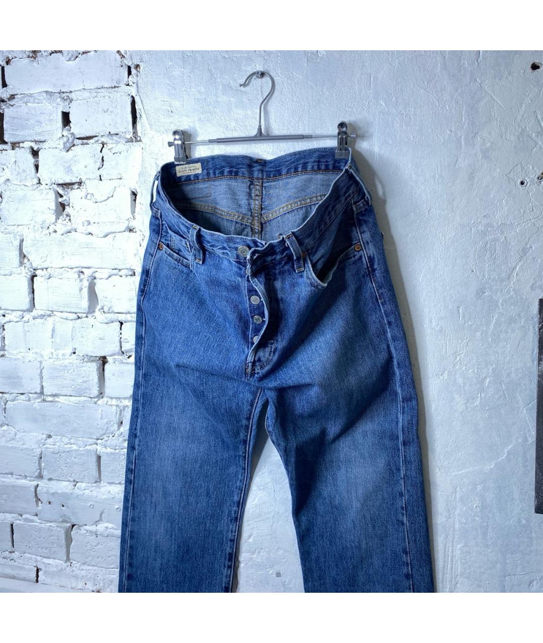 LEVI'S Синие хлопковые прямые джинсы, фото 5