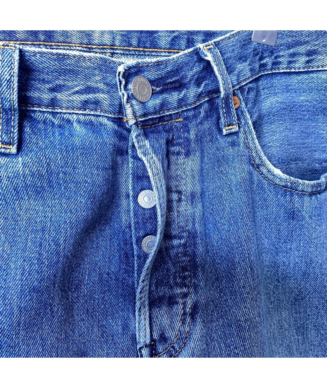 LEVI'S Синие хлопковые прямые джинсы, фото 7