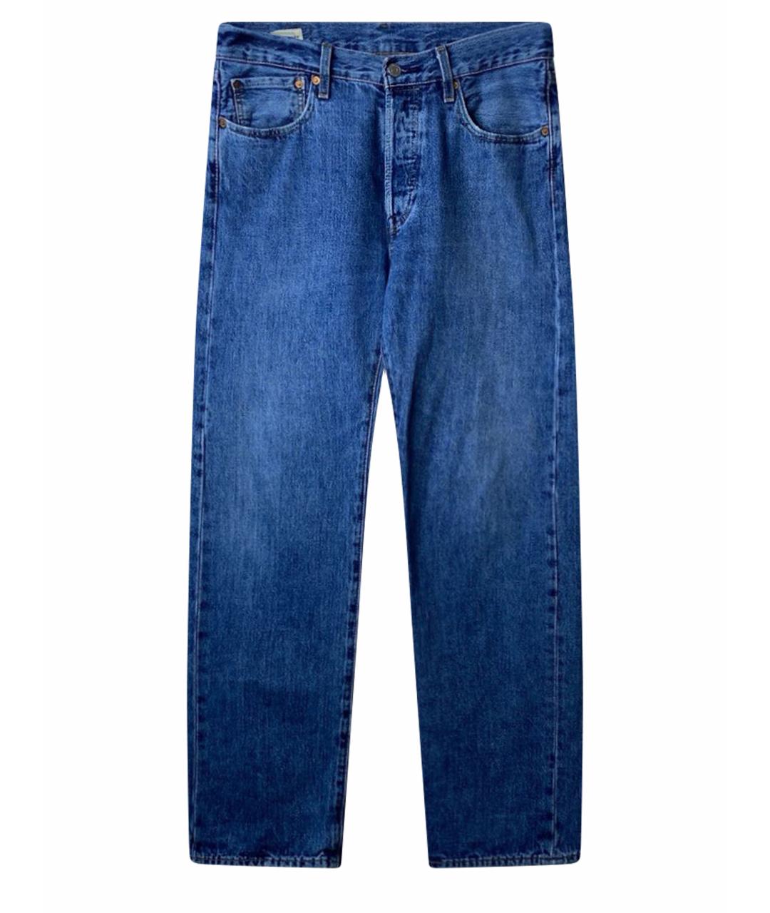 LEVI'S Синие хлопковые прямые джинсы, фото 1