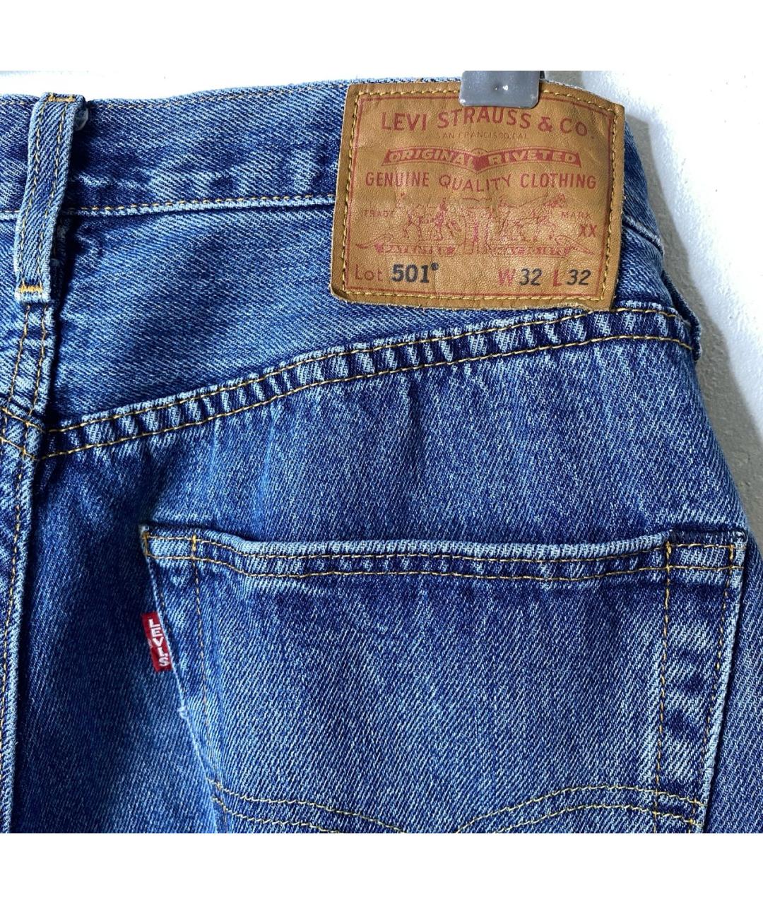 LEVI'S Синие хлопковые прямые джинсы, фото 6