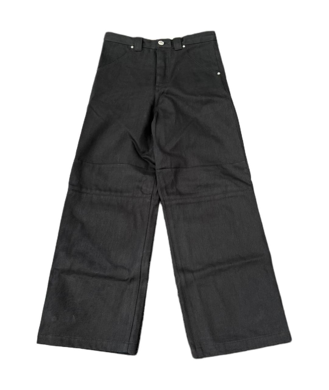CHROME HEARTS Черные прямые брюки, фото 1