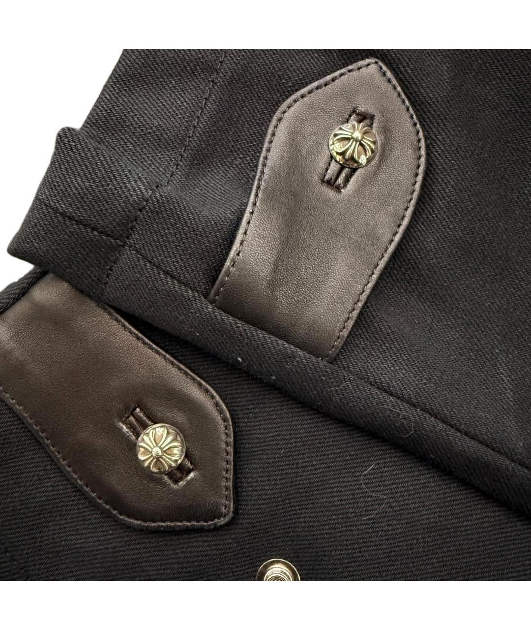 CHROME HEARTS Черные прямые брюки, фото 3