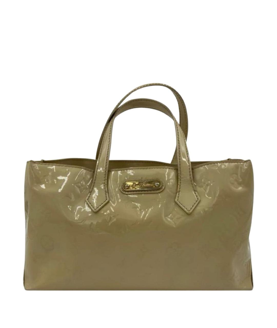 LOUIS VUITTON Золотая кожаная сумка тоут, фото 1