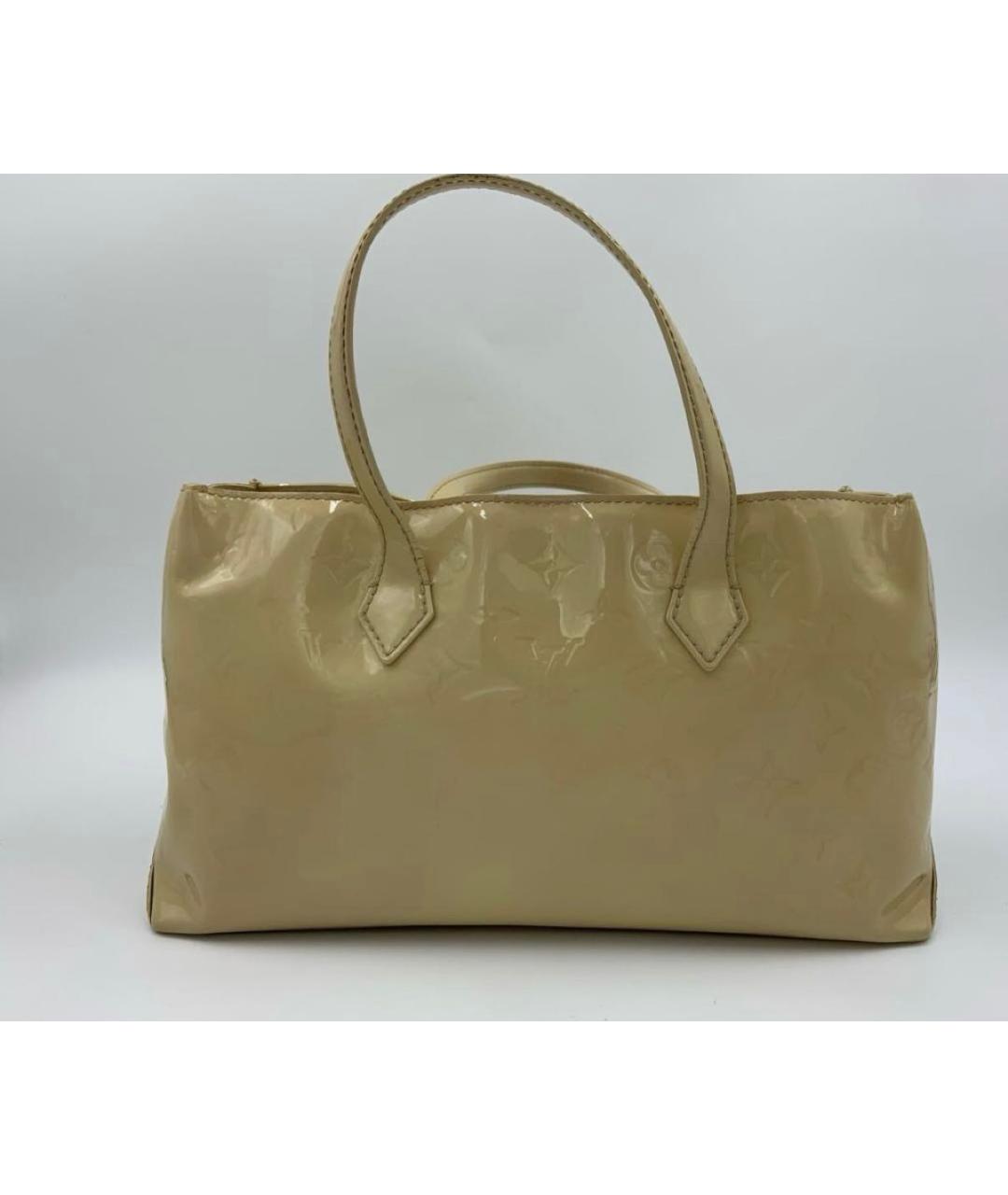 LOUIS VUITTON Золотая кожаная сумка тоут, фото 2