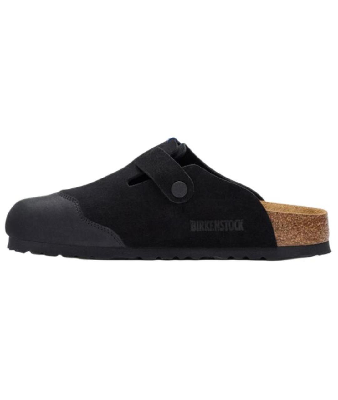 BIRKENSTOCK Черные замшевые сабо, фото 2