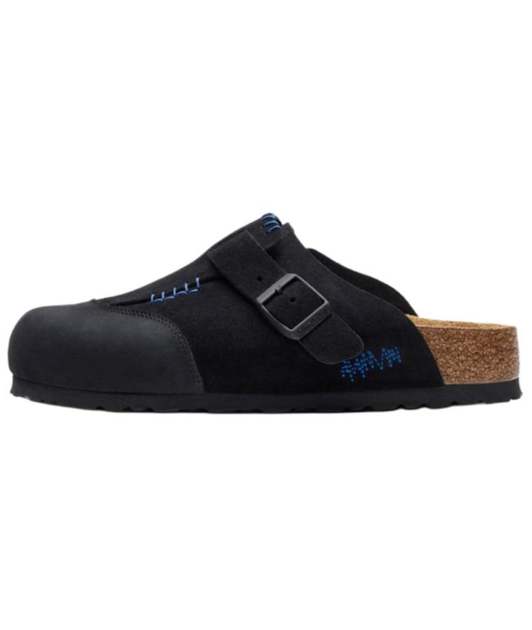 BIRKENSTOCK Черные замшевые сабо, фото 4