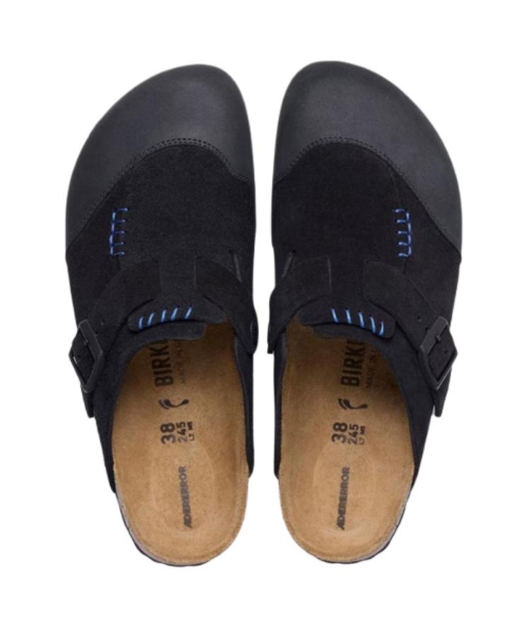 BIRKENSTOCK Черные замшевые сабо, фото 3