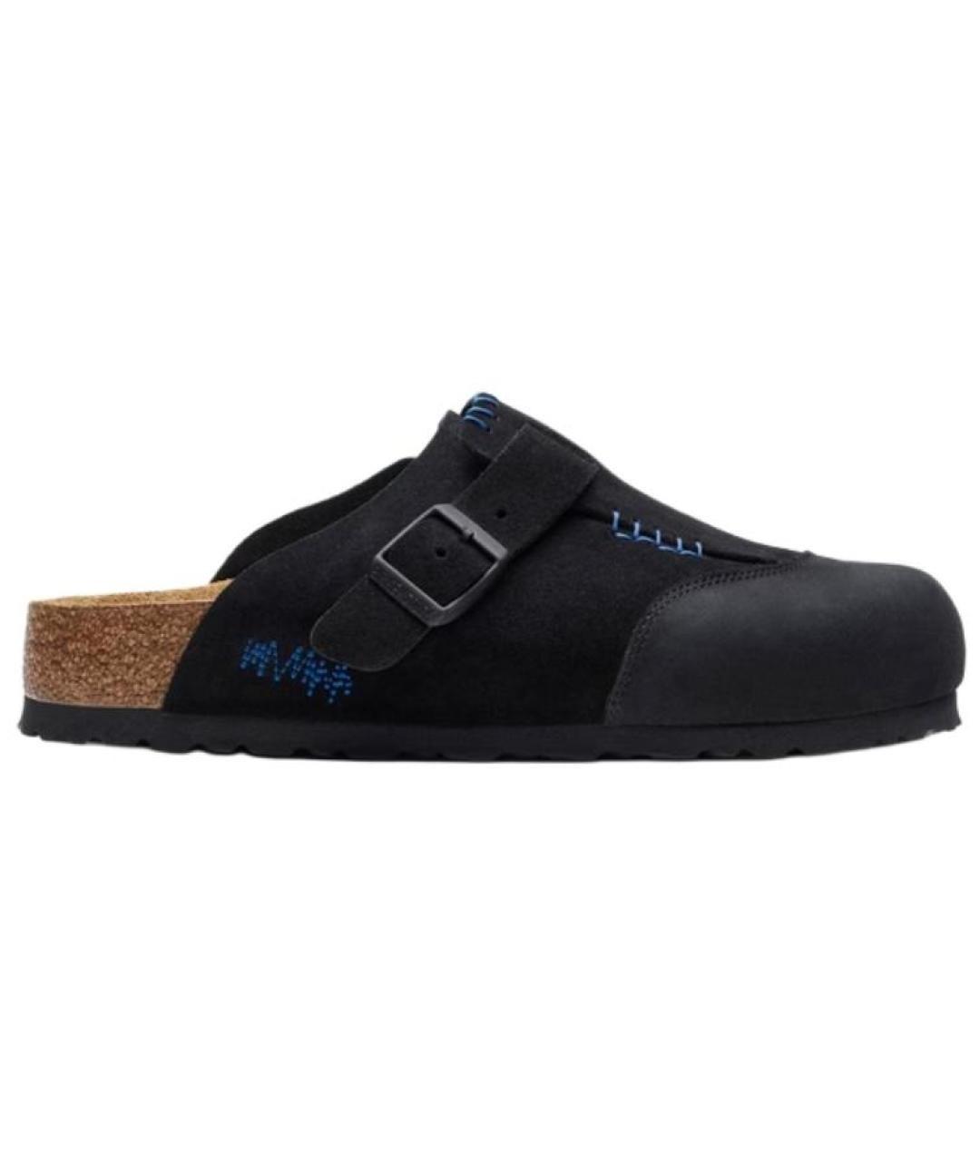 BIRKENSTOCK Черные замшевые сабо, фото 5