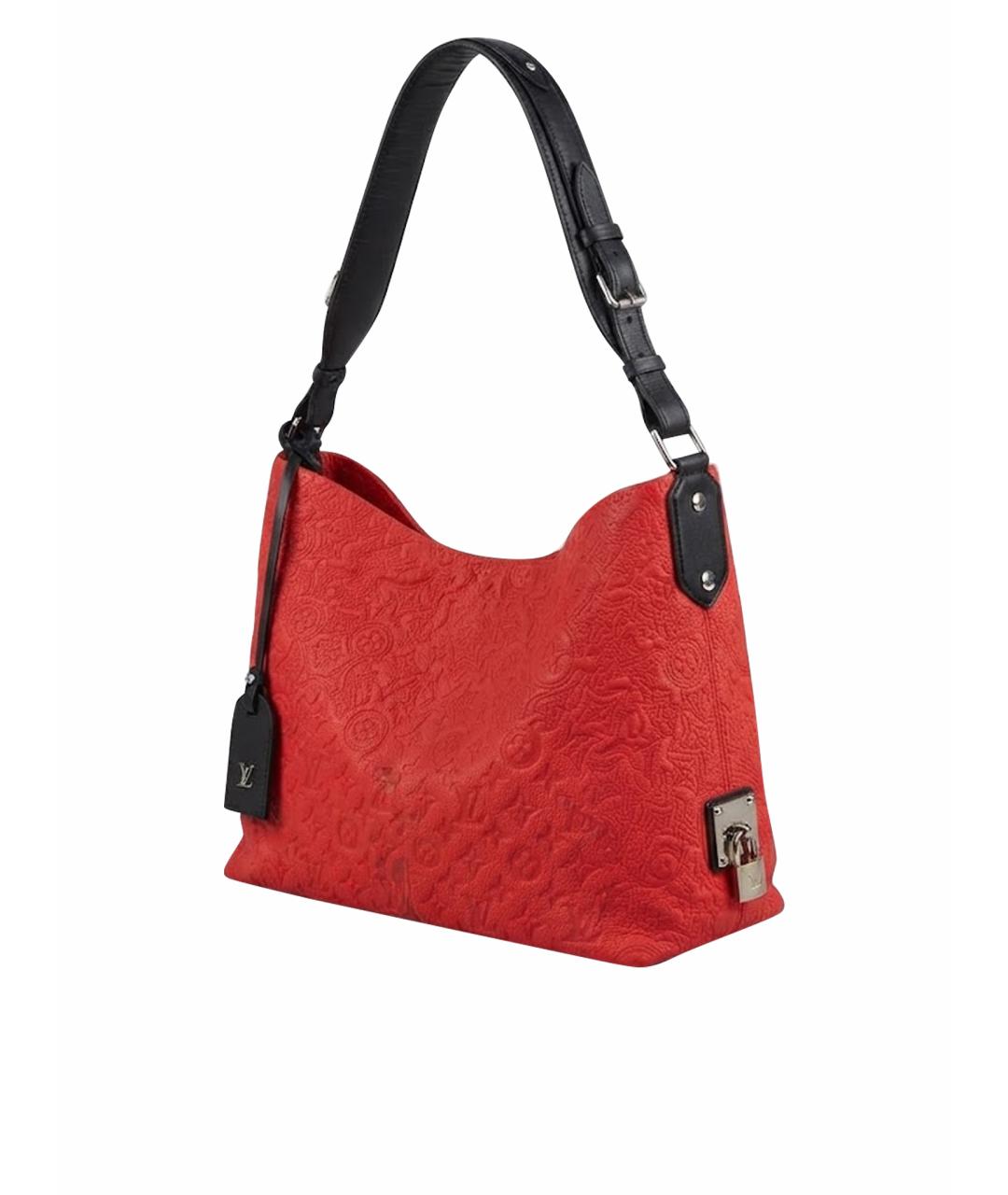 LOUIS VUITTON Красная кожаная сумка через плечо, фото 1