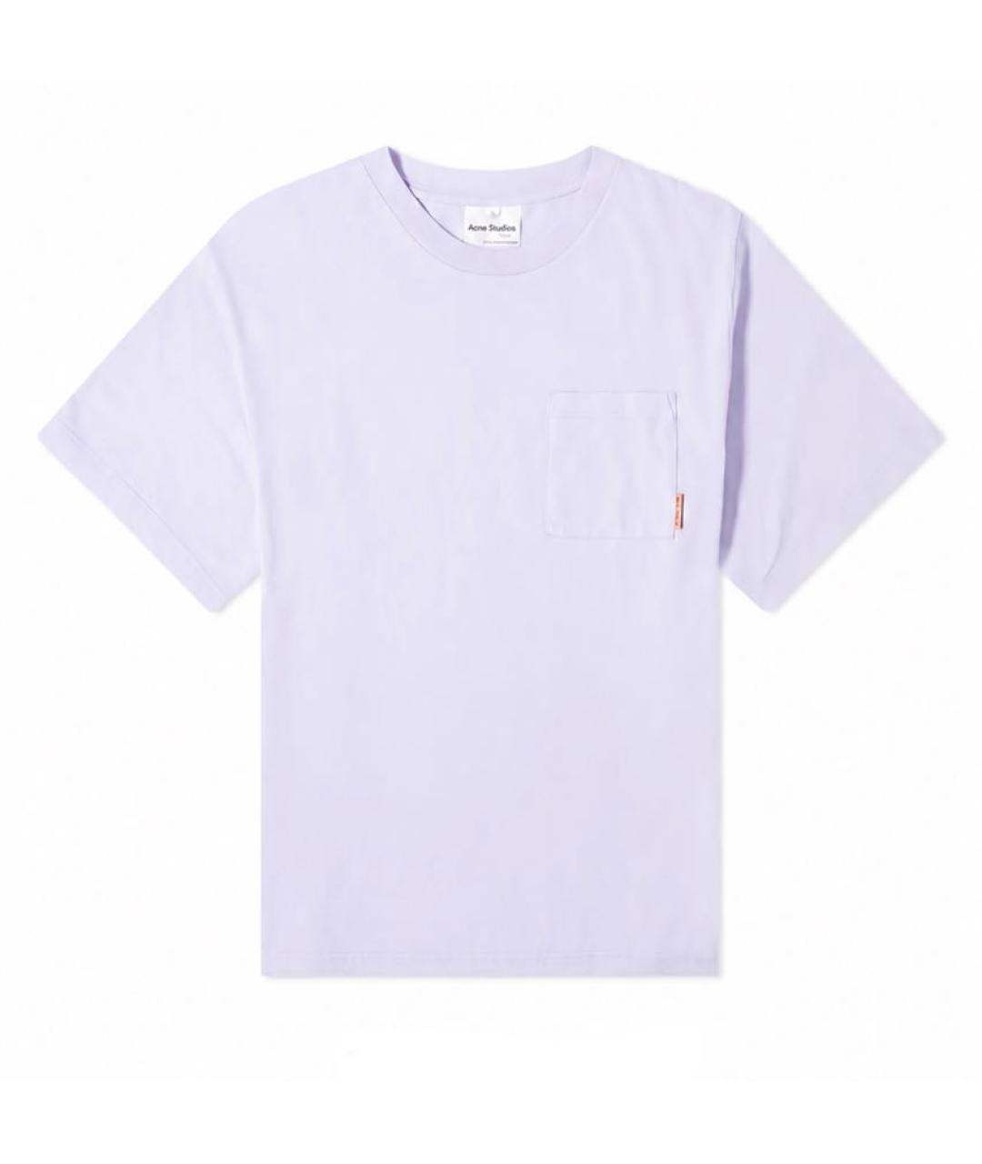 ACNE STUDIOS Фиолетовая хлопковая футболка, фото 1