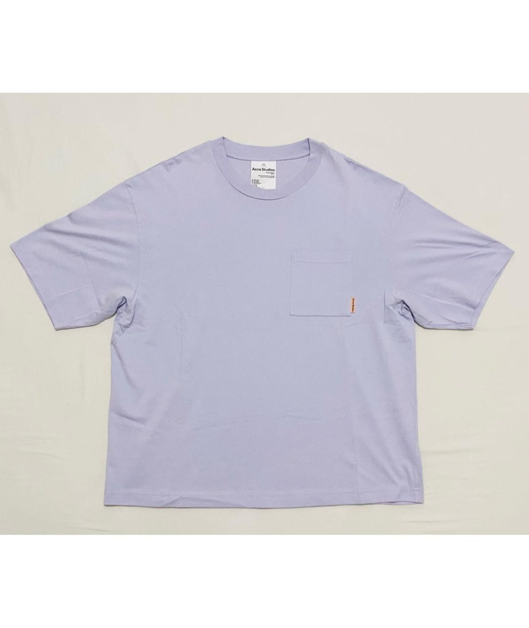 ACNE STUDIOS Фиолетовая хлопковая футболка, фото 2