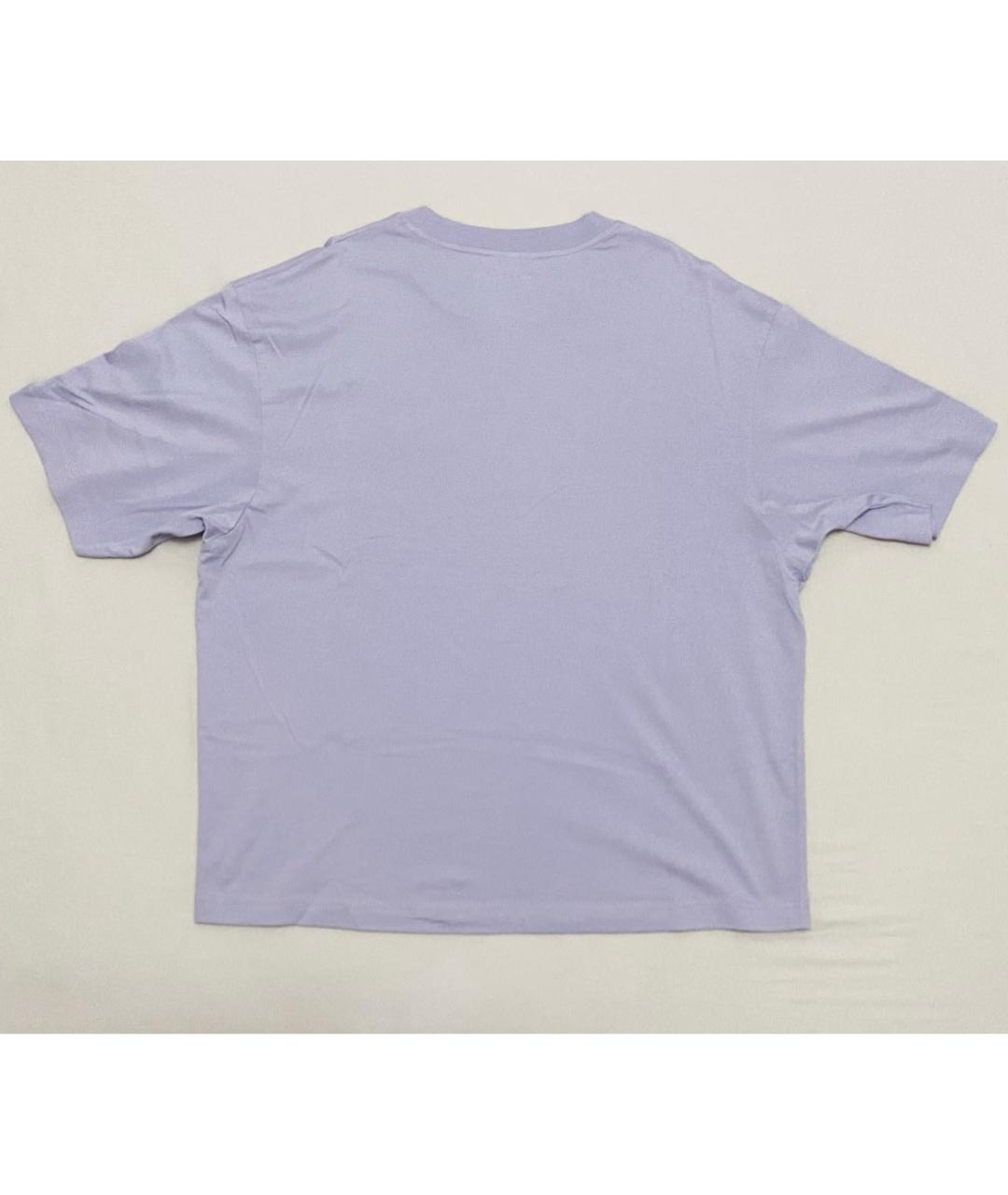 ACNE STUDIOS Фиолетовая хлопковая футболка, фото 3