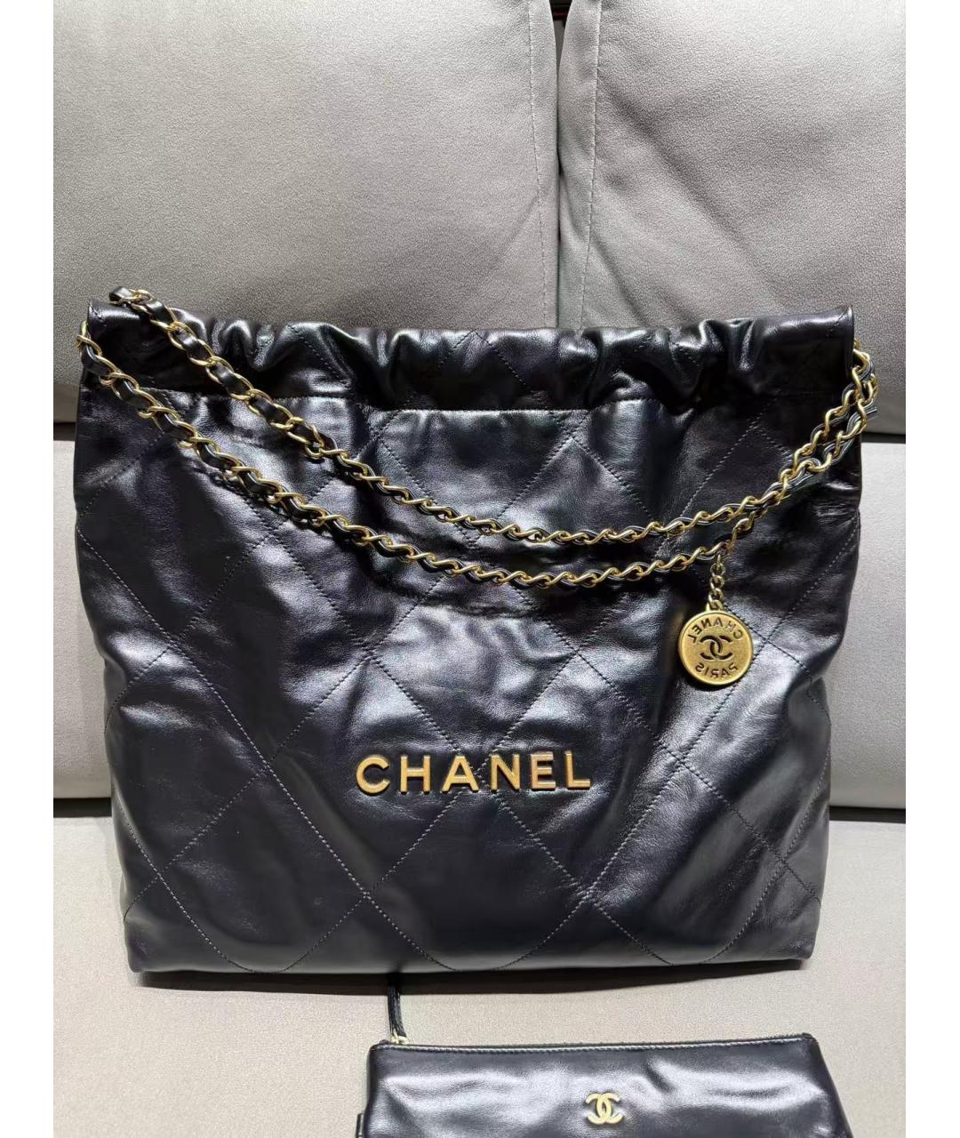 CHANEL Черная кожаная сумка через плечо, фото 2