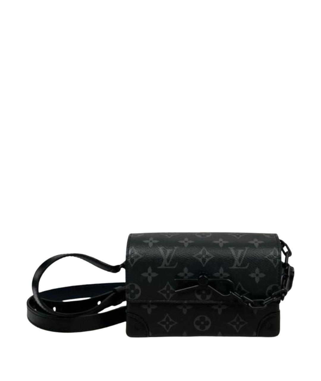LOUIS VUITTON Черная деним сумка через плечо, фото 1