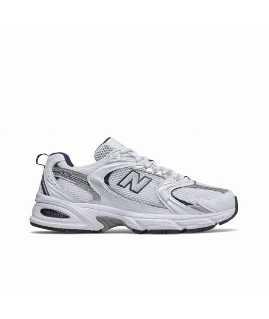 NEW BALANCE Белые текстильные кроссовки, фото 4