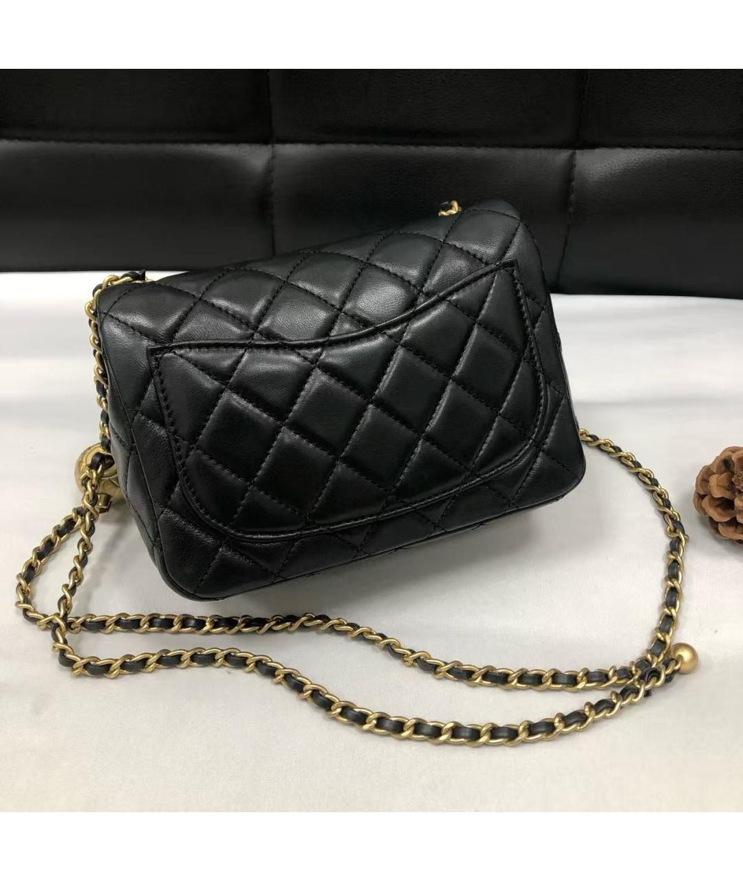 CHANEL Черная кожаная сумка через плечо, фото 3