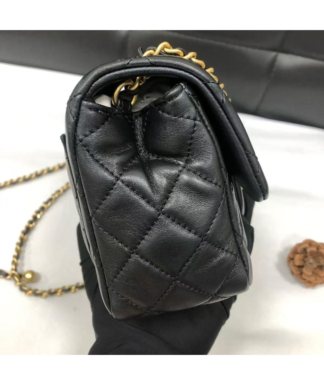 CHANEL Черная кожаная сумка через плечо, фото 4