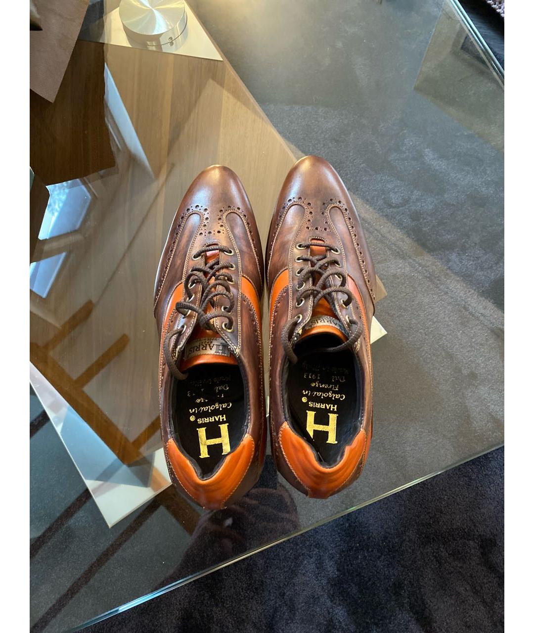 HARRIS WHARF LONDON Коричневые кожаные туфли, фото 3