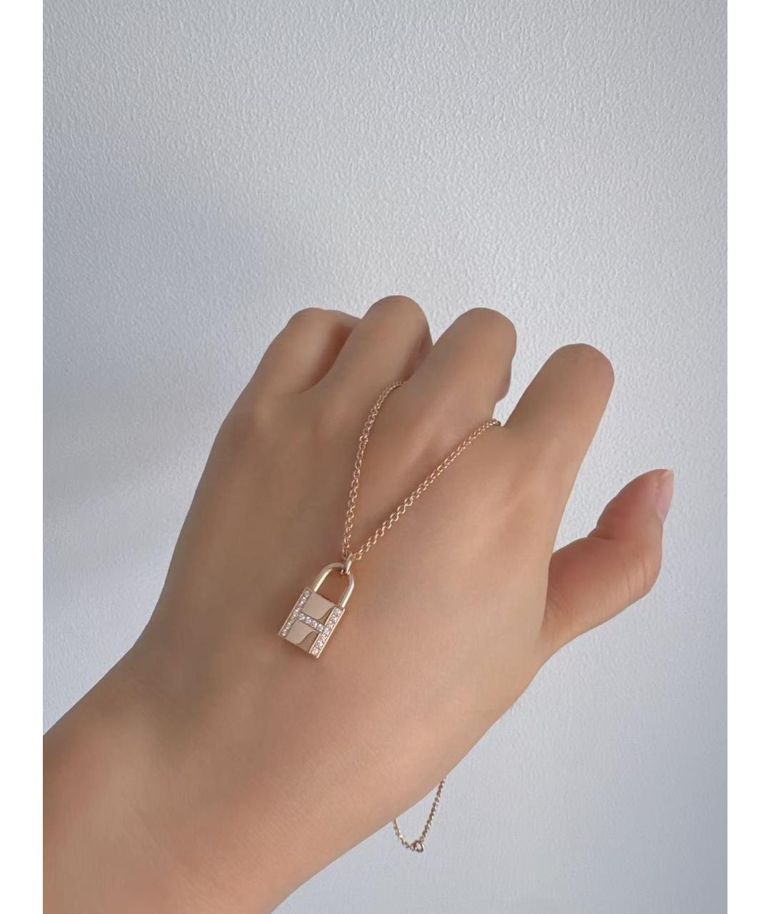 HERMES Золотая подвеска из розового золота, фото 2