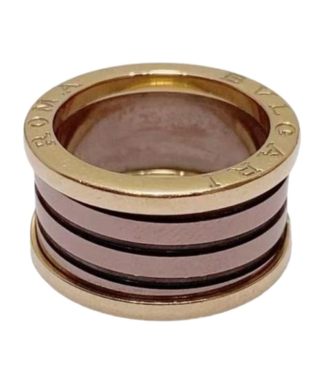 BVLGARI Коричневое кольцо из розового золота, фото 1