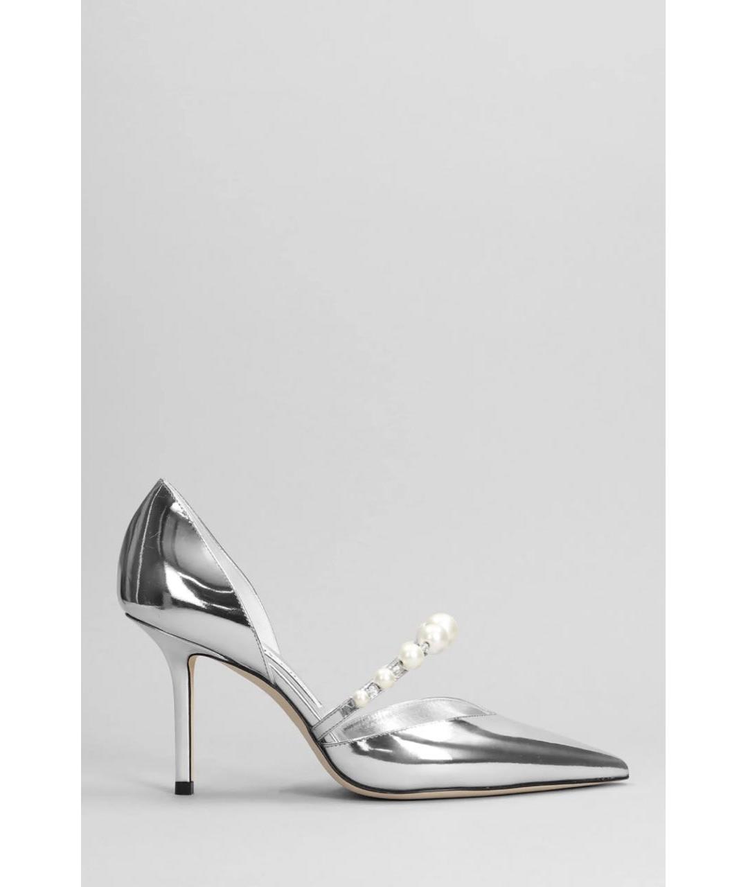 MIU MIU Серебряные кожаные туфли, фото 7