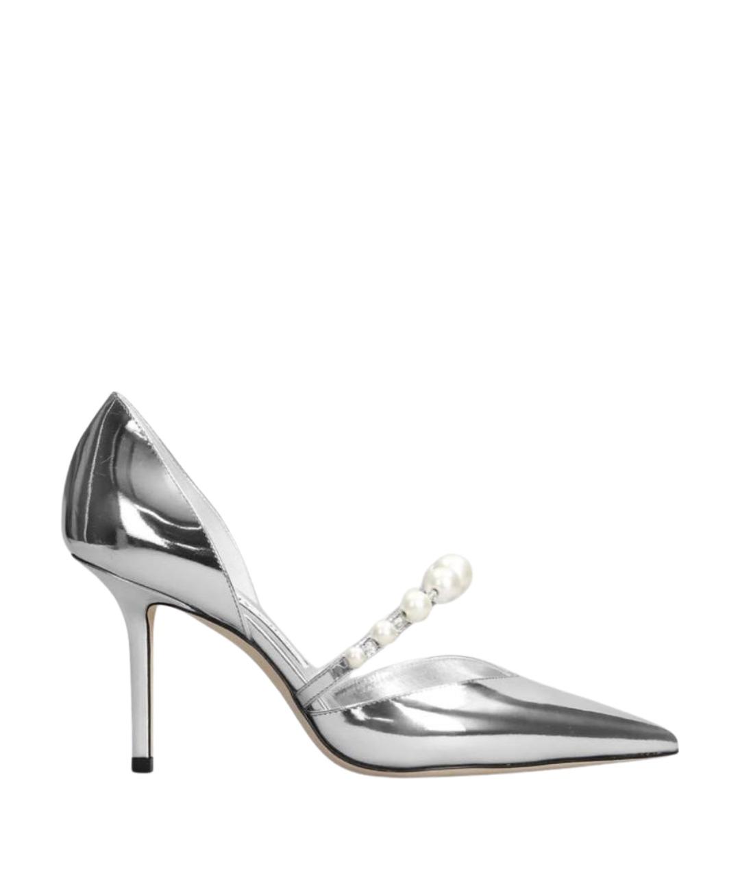MIU MIU Серебряные кожаные туфли, фото 1