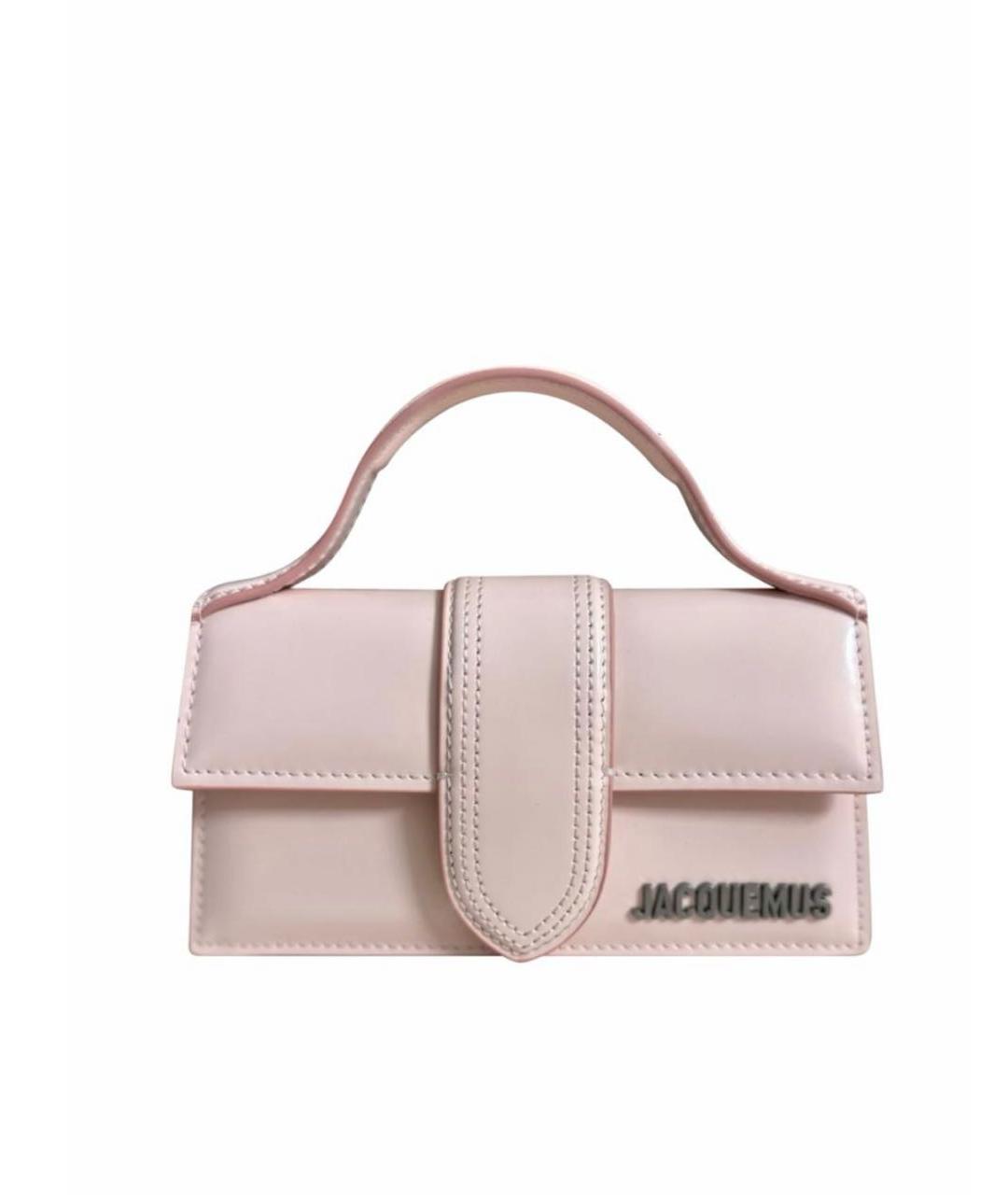 JACQUEMUS Розовая кожаная сумка через плечо, фото 1