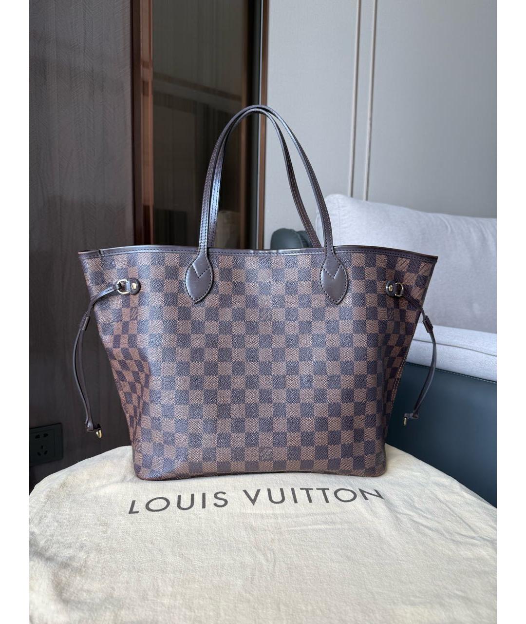 LOUIS VUITTON Коричневая сумка тоут из канвы, фото 2