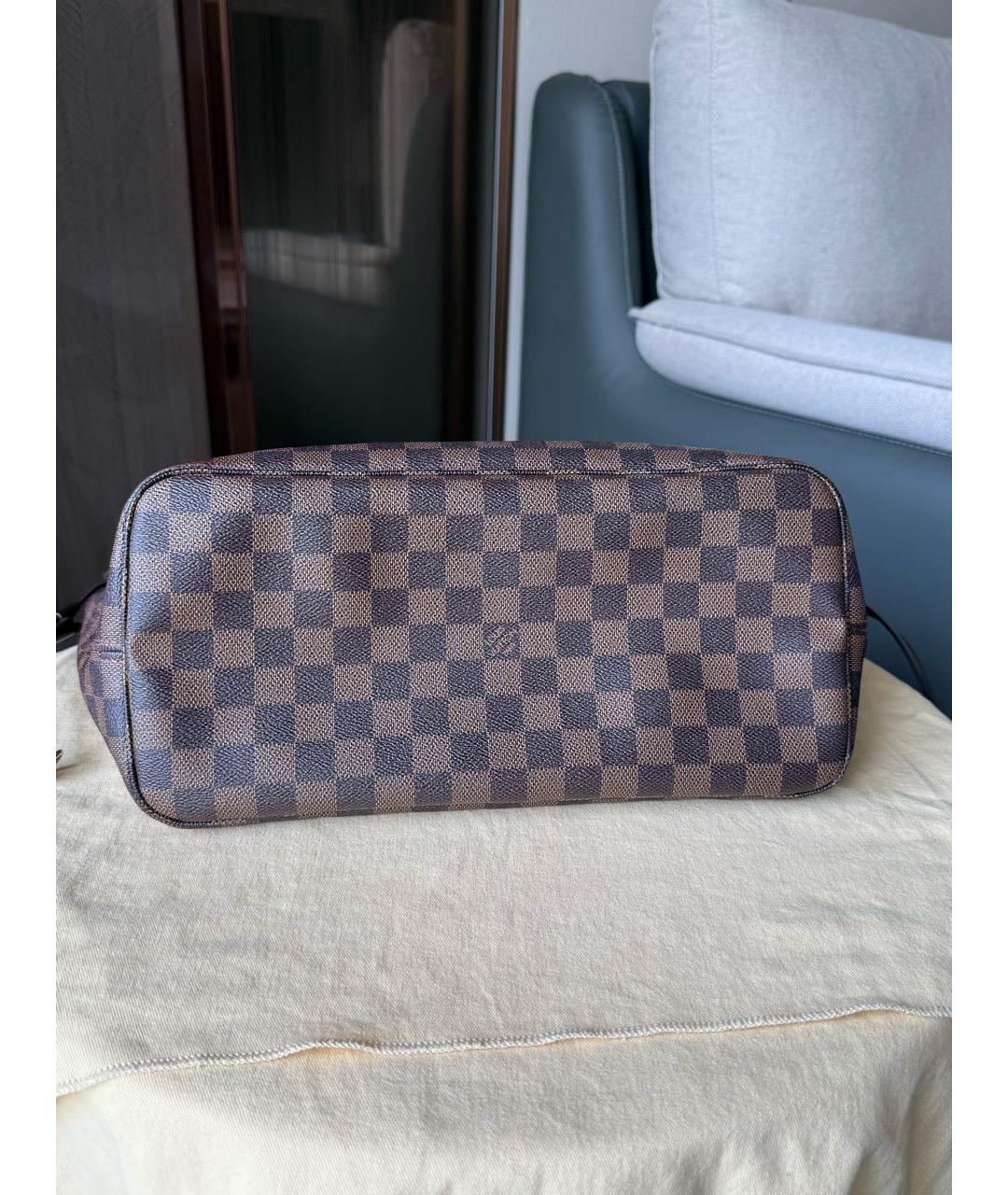 LOUIS VUITTON Коричневая сумка тоут из канвы, фото 5