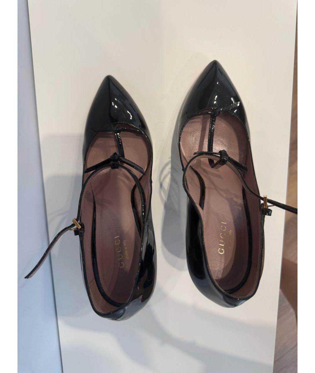 GUCCI Черные туфли из лакированной кожи, фото 3