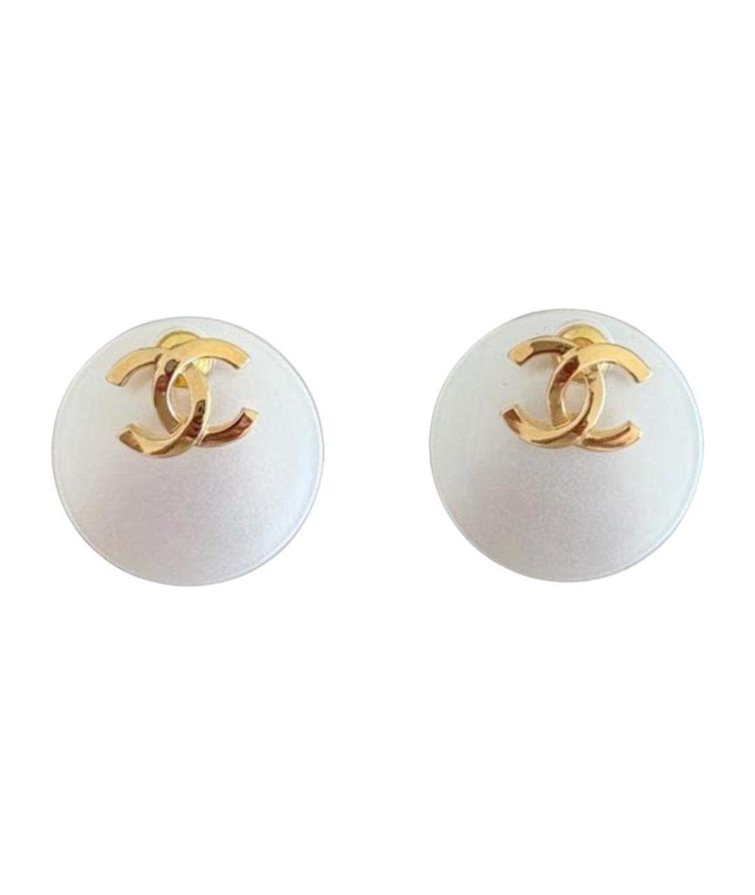 CHANEL Белые жемчужные серьги, фото 1