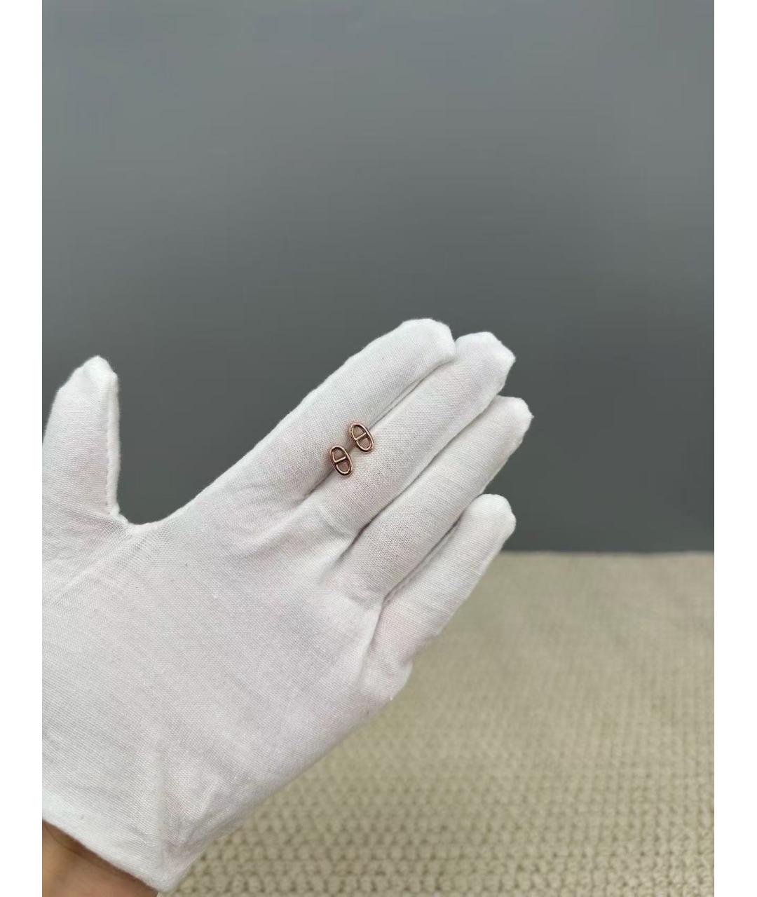 HERMES Золотые серьги из розового золота, фото 3
