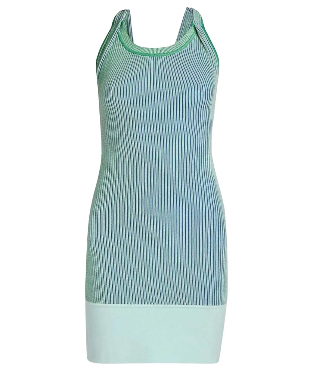 JACQUEMUS Бирюзовое вискозное повседневное платье, фото 1