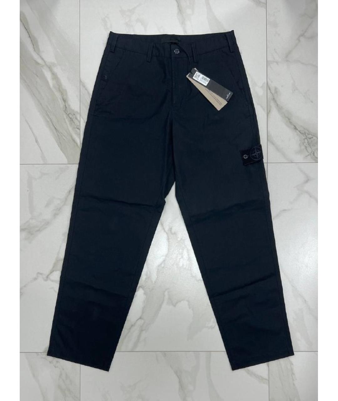 STONE ISLAND Темно-синие повседневные брюки, фото 8