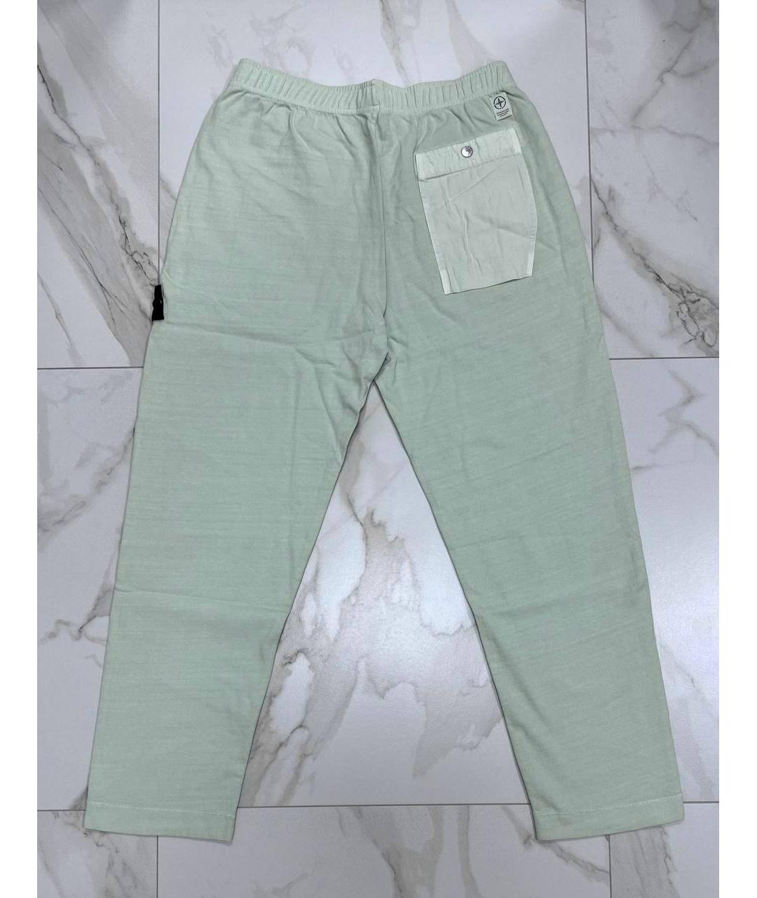 STONE ISLAND Зеленые повседневные брюки, фото 4