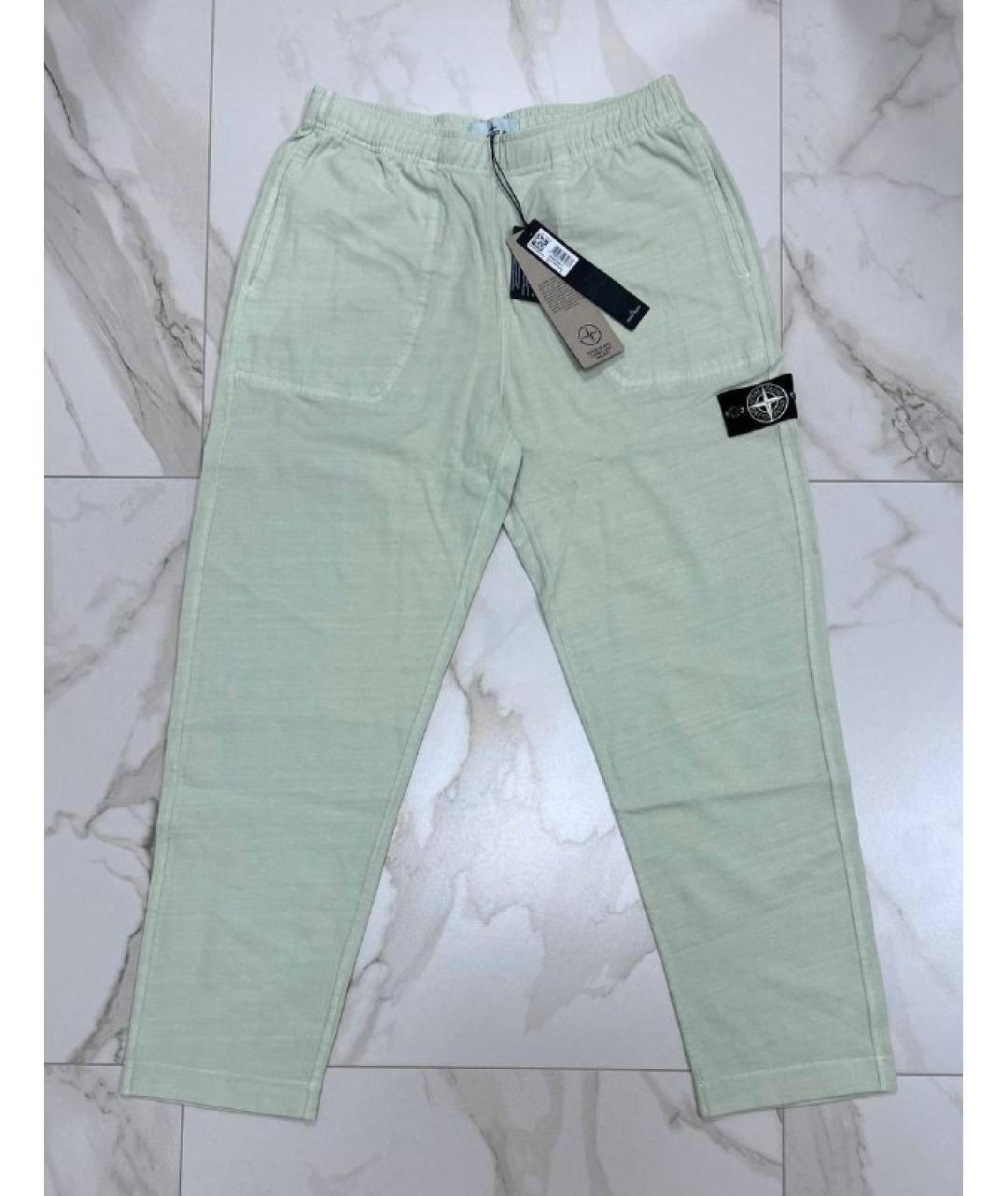 STONE ISLAND Зеленые повседневные брюки, фото 9