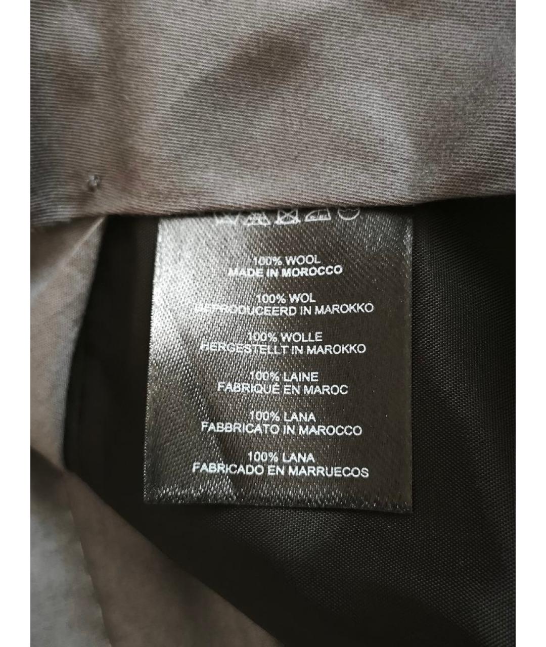 DRIES VAN NOTEN Зеленые шерстяные прямые брюки, фото 9
