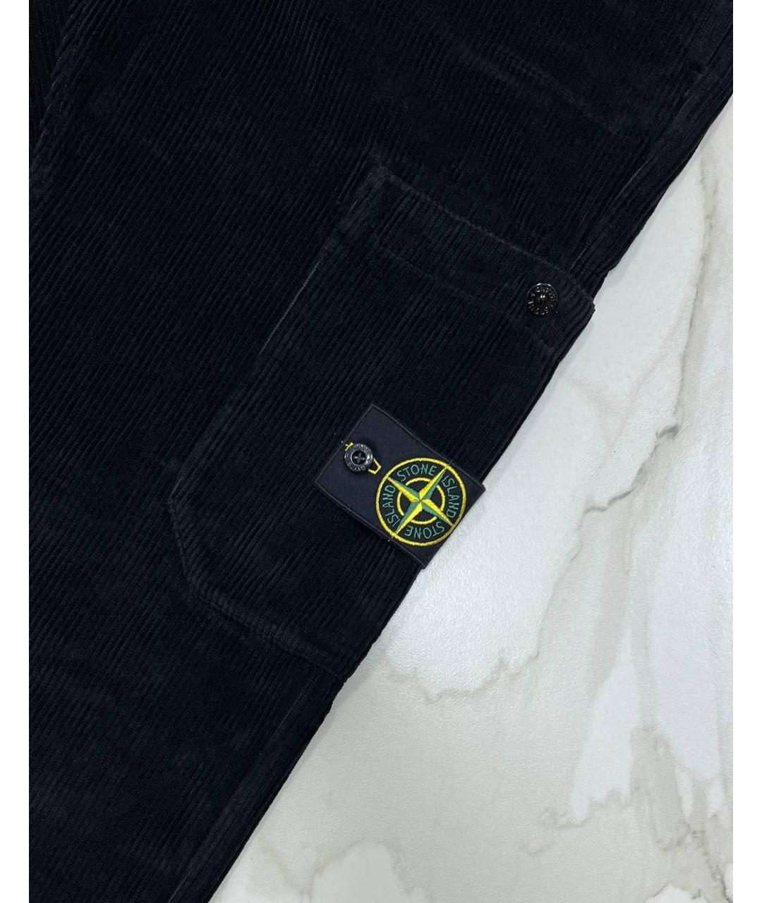 STONE ISLAND Черные повседневные брюки, фото 2