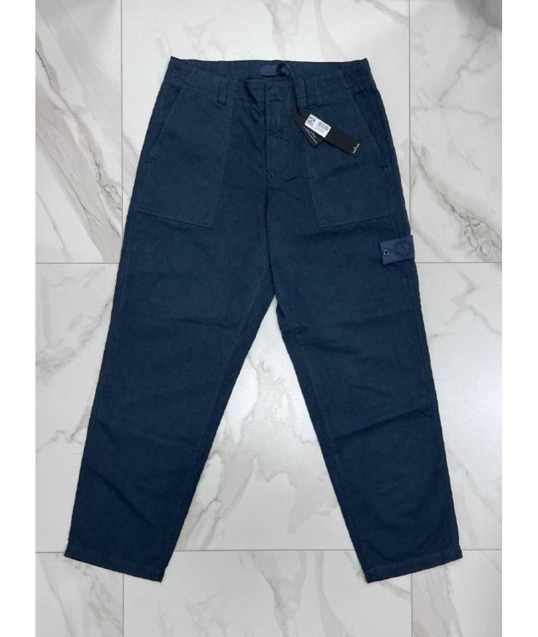 STONE ISLAND Синие повседневные брюки, фото 7