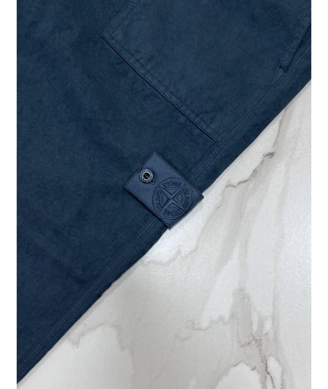 STONE ISLAND Синие повседневные брюки, фото 2