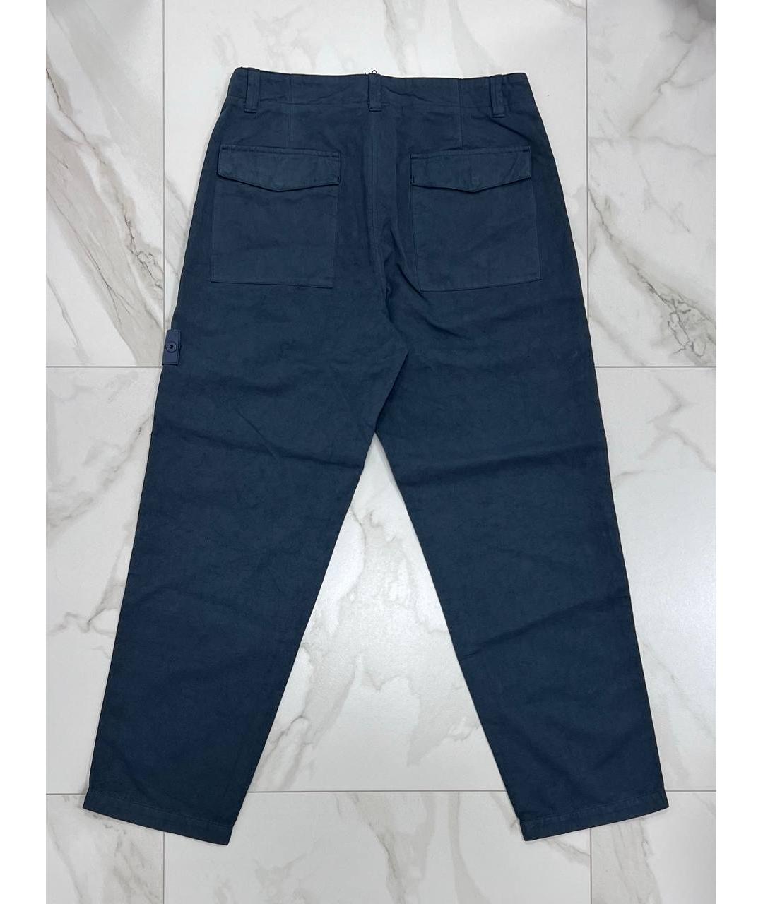 STONE ISLAND Синие повседневные брюки, фото 3