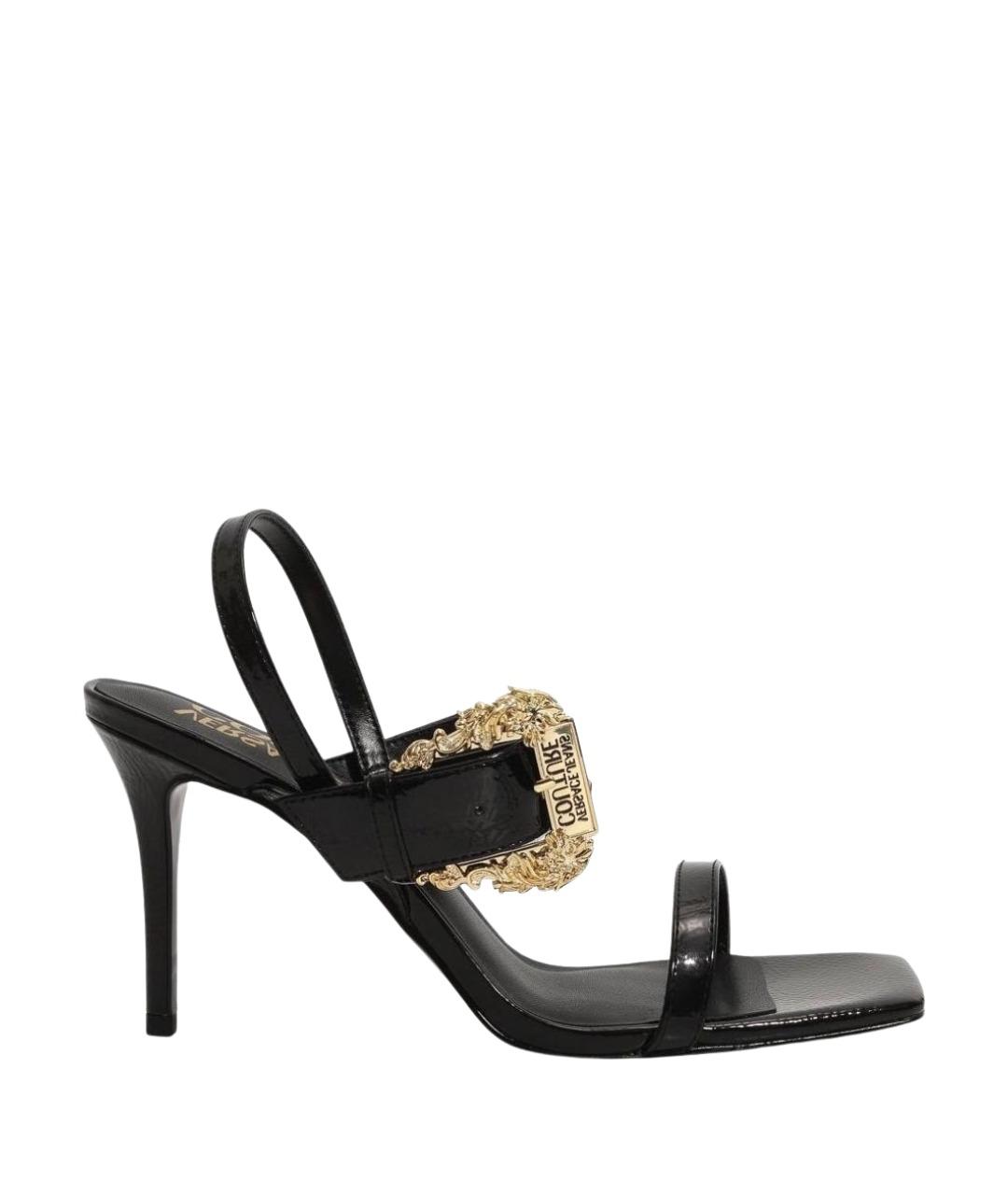 VERSACE JEANS COUTURE Черные босоножки, фото 1