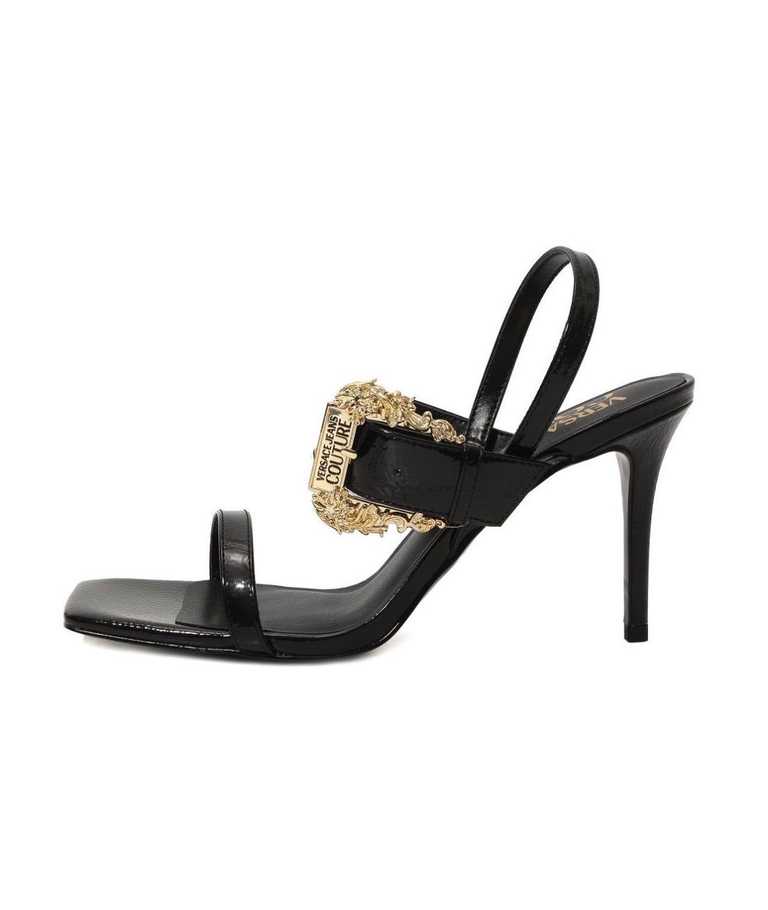 VERSACE JEANS COUTURE Черные босоножки, фото 8