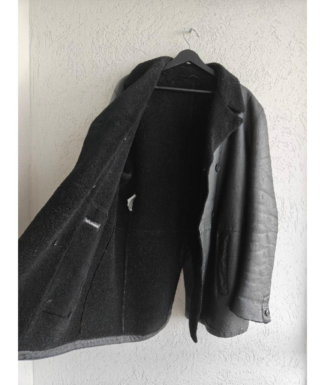 JIL SANDER Черная кожаная дубленка/шуба, фото 5