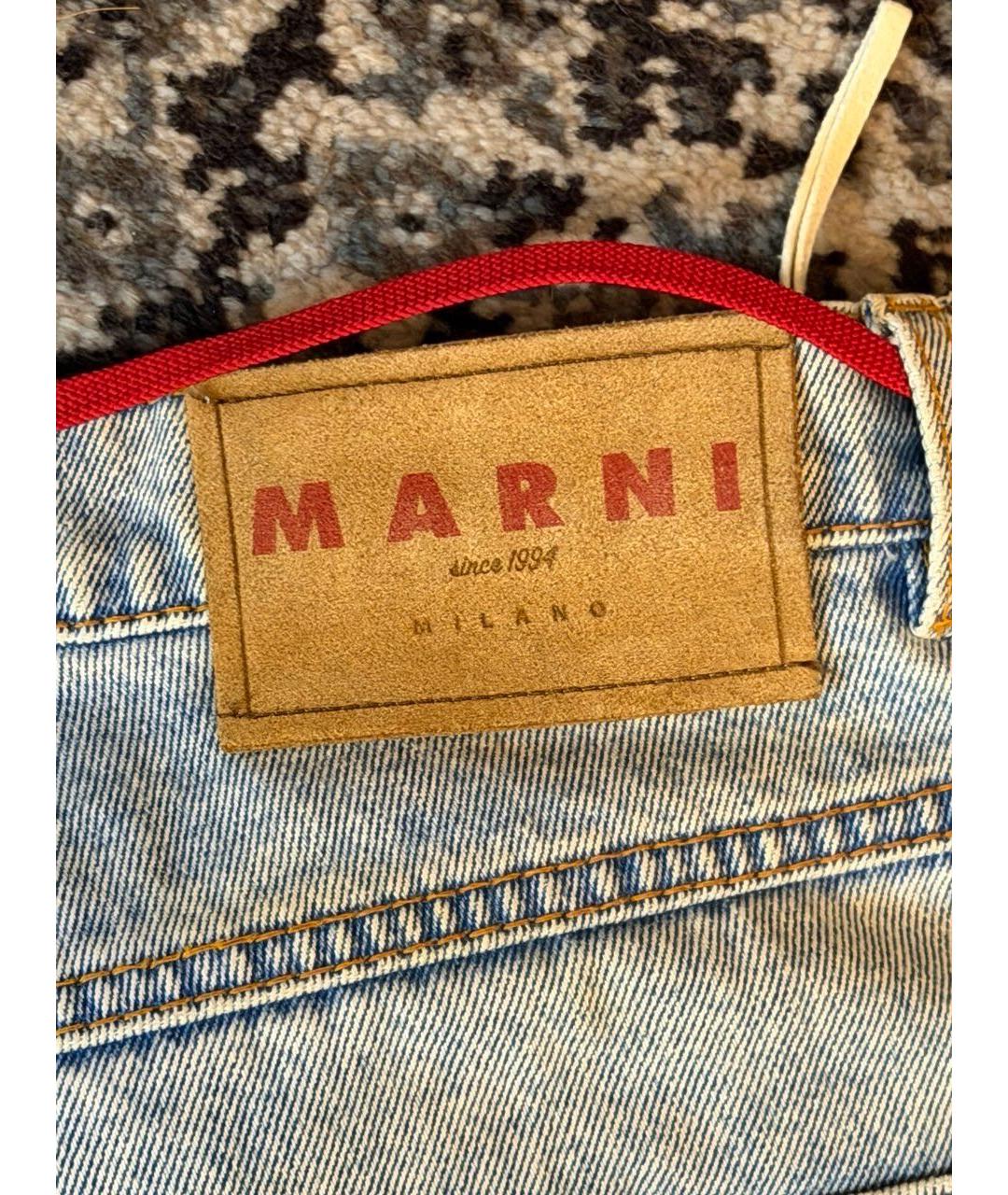 MARNI Голубые прямые джинсы, фото 4