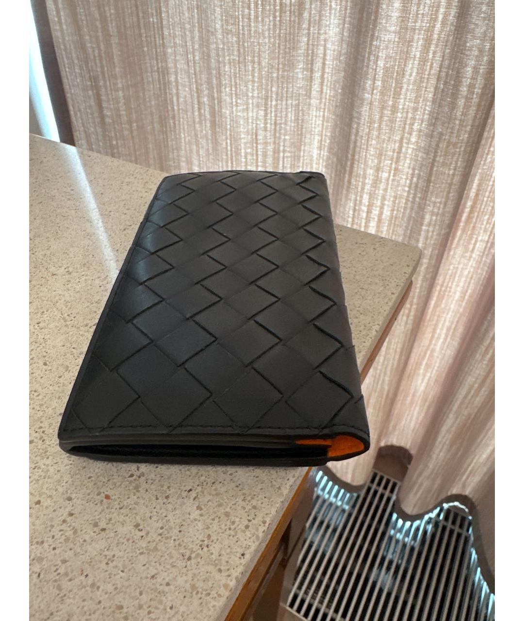 BOTTEGA VENETA Черный кожаный кошелек, фото 2